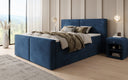 Lit boxspring Ophelia II avec rangement relevable en velours