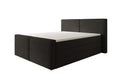 Box spring bed Ophelia II with lift-up storage in teddy bouclé
