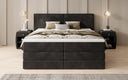 Lit boxspring Ophelia avec rangement relevable en velours