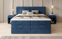 Lit boxspring Ophelia avec rangement relevable en velours