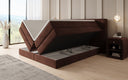 Lit boxspring Ophelia avec rangement relevable en velours