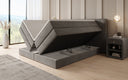 Lit boxspring Ophelia avec rangement relevable en velours