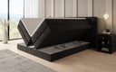 Lit boxspring Ophelia avec rangement relevable en velours