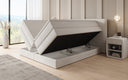 Lit boxspring Ophelia avec rangement relevable en velours
