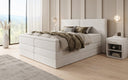 Lit boxspring Ophelia avec rangement relevable en velours
