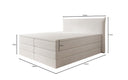 Box spring bed Liana with lift-up storage in velvet