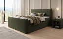 Boxspringbett Liana II mit hochklappbarem Stauraum in Teddy Bouclé