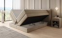 Box spring bed Liana with lift-up storage in velvet