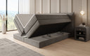 Box spring bed Liana with lift-up storage in velvet
