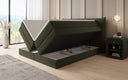 Box spring bed Liana with lift-up storage in teddy bouclé