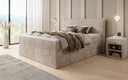 Boxspringbett Liana mat héichklappbarem Stauraum an Cord