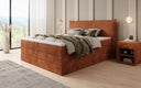 Boxspringbett Liana mat héichklappbarem Stauraum an Cord