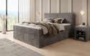 Boxspringbett Liana mat héichklappbarem Stauraum an Cord