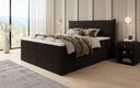 Box spring bed Liana with lift-up storage in teddy bouclé