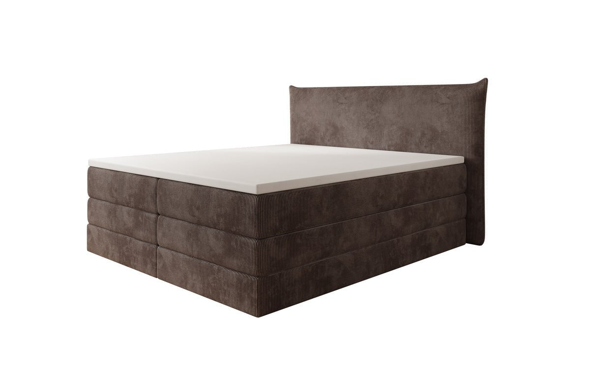 Boxspringbett Liana mit hochklappbarem Stauraum in Cord