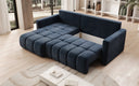 Designer Ecksofa Beatrice mit Schlaf- und Klappfunktion in Samt
