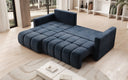 Designer Ecksofa Beatrice mit Schlaf- und Klappfunktion in Samt