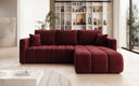 Designer Ecksofa Beatrice mit Schlaf- und Klappfunktion in Samt