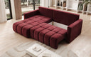 Designer Ecksofa Beatrice mit Schlaf- und Klappfunktion in Samt