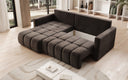 Designer Ecksofa Beatrice mit Schlaf- und Klappfunktion in Samt