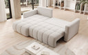 Designer-Ecksofa Beatrice mat Schlof- a Klappfunktioun a Bouclé