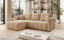 Designer-Ecksofa Beatrice mat Schlof- a Klappfunktioun a Bouclé