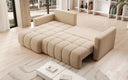 Designer-Ecksofa Beatrice mat Schlof- a Klappfunktioun a Bouclé
