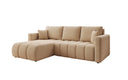 Designer-Ecksofa Beatrice mat Schlof- a Klappfunktioun a Bouclé