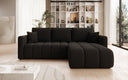 Designer-Ecksofa Beatrice mat Schlof- a Klappfunktioun a Bouclé