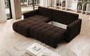 Designer-Ecksofa Beatrice mat Schlof- a Klappfunktioun a Bouclé