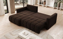Designer-Ecksofa Beatrice mat Schlof- a Klappfunktioun a Bouclé