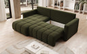Designer-Ecksofa Beatrice mat Schlof- a Klappfunktioun a Bouclé