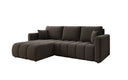Designer-Ecksofa Beatrice mat Schlof- a Klappfunktioun a Bouclé