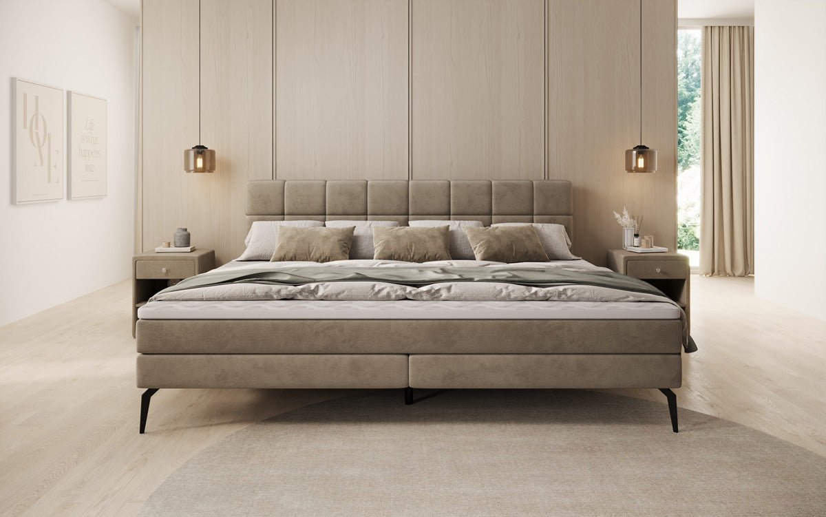 Famillje Boxspringbett Savona – 220/240x200 a Samt