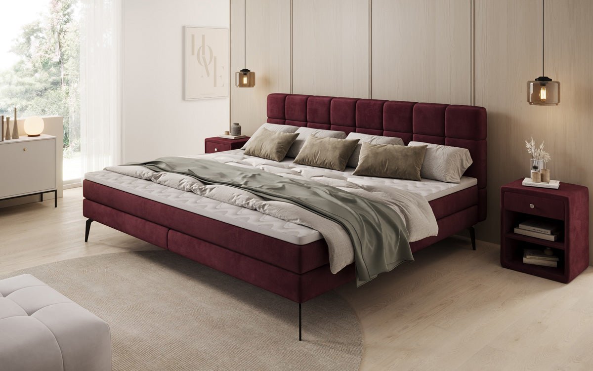Famillje Boxspringbett Savona – 220/240x200 a Samt