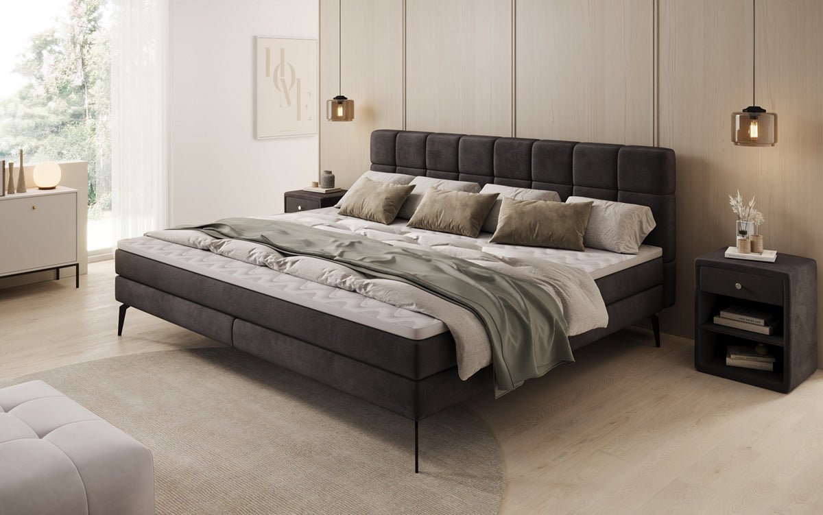 Famillje Boxspringbett Savona – 220/240x200 a Samt