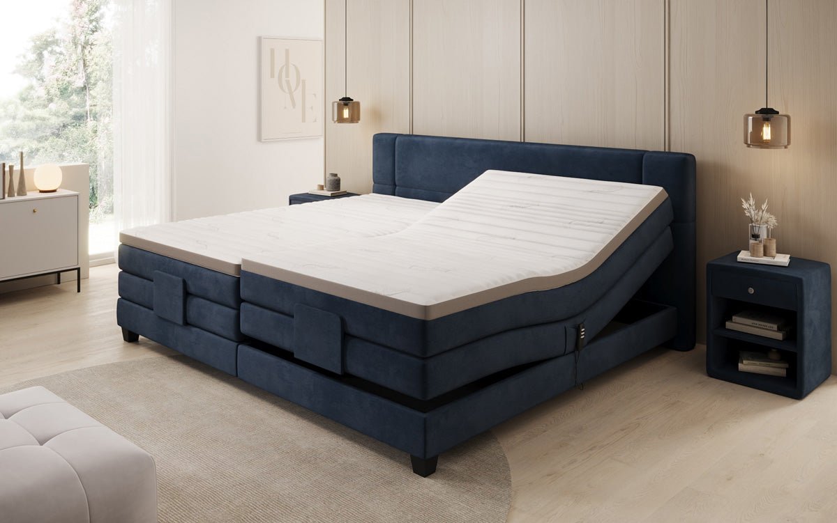 Famillje Boxspringbett Noela 220/240x200 elektresch justéierbar a Samt