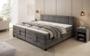Familien Boxspringbett Noela 220/240x200 elektrisch verstellbar in Samt