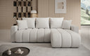 Designer-Ecksofa Giulio mat Schlof- a Klappfunktioun a Bouclé