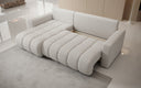 Designer-Ecksofa Giulio mat Schlof- a Klappfunktioun a Bouclé
