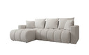 Designer-Ecksofa Giulio mat Schlof- a Klappfunktioun a Bouclé
