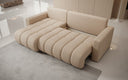 Designer-Ecksofa Giulio mat Schlof- a Klappfunktioun a Bouclé