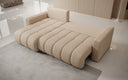 Designer-Ecksofa Giulio mat Schlof- a Klappfunktioun a Bouclé