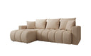 Designer-Ecksofa Giulio mat Schlof- a Klappfunktioun a Bouclé