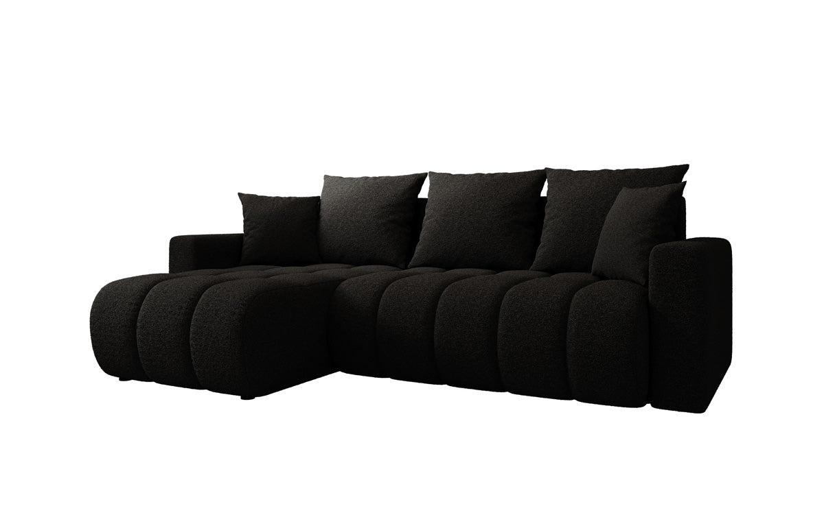 Designer Sofa Giulio L mit Schlaf- und Klappfunktion in Bouclé