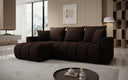 Designer-Ecksofa Giulio mat Schlof- a Klappfunktioun a Bouclé