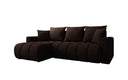 Designer-Ecksofa Giulio mat Schlof- a Klappfunktioun a Bouclé