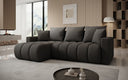 Designer-Ecksofa Giulio mat Schlof- a Klappfunktioun a Bouclé