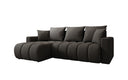 Designer-Ecksofa Giulio mat Schlof- a Klappfunktioun a Bouclé
