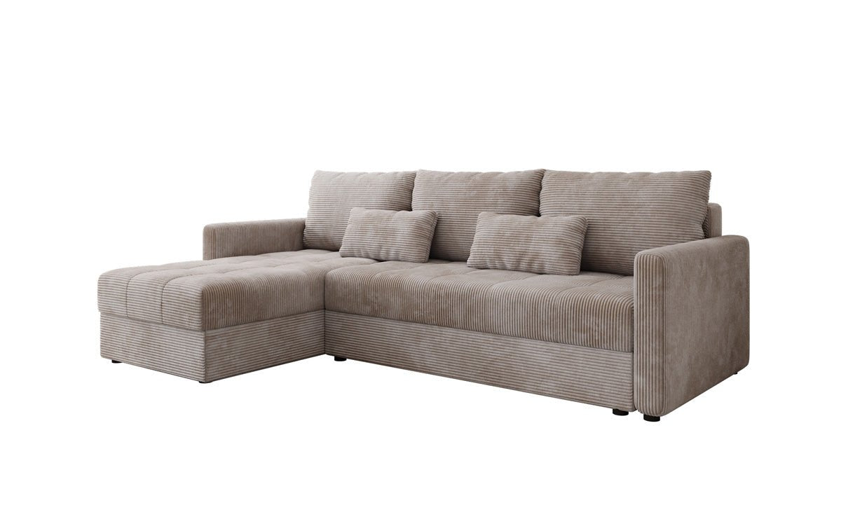 Designersofas Roma aus Cord mat Schloof- a Klappfunktioun